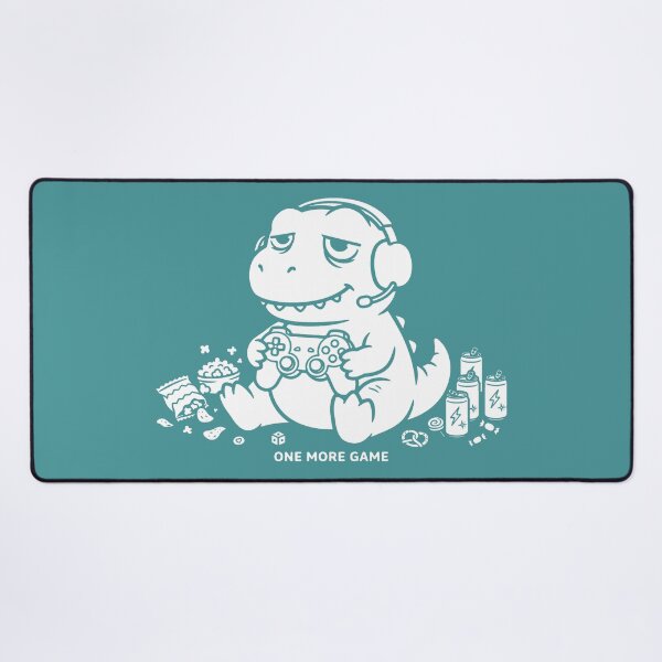 Item preview, Funny Gamer T-Rex Exhausted - One More Game designed and sold by CaptainSeal.
