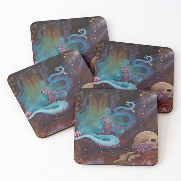 Item preview, Finders Keepers - Octopus with Treasure designed and sold by EvaCreature.