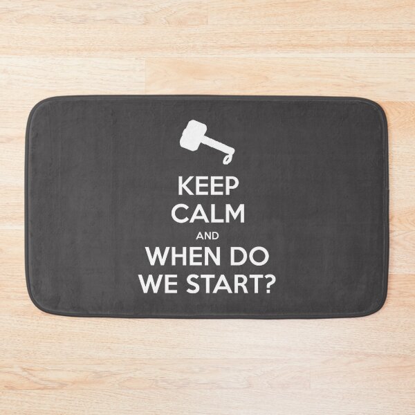 Item preview, Keep Calm and When Do We Start Motivational Quote Design designed and sold by neuraid.