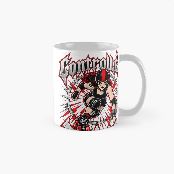 Item preview, Controlled Chaos Roller Derby Skater Heavy Metal Quad Skate Design designed and sold by DesignGoa.