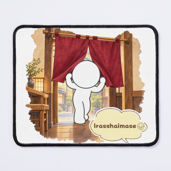 Item preview, Irasshaimase Welcome - Japanese Restaurant Noren Curtain Pictogram designed and sold by japan-picto.