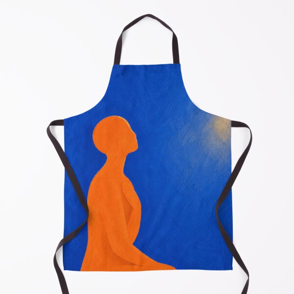 Item preview, 'Coming Back to Myself' — Blue + Orange Self-Love Figurative Art designed and sold by Moodzu.