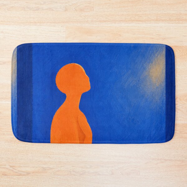 Item preview, 'Coming Back to Myself' — Blue + Orange Self-Love Figurative Art designed and sold by Moodzu.
