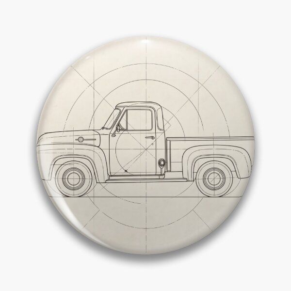 Item preview, Ford F-100 Classic – Vintage Patent Blueprint Poster designed and sold by postercar.
