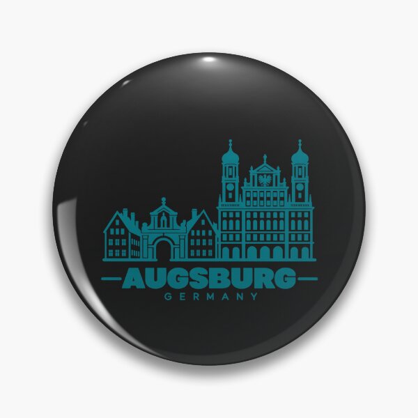 Artikelvorschau, Augsburg, Bayern, Deutschland – Wahrzeichen-Poster (Linienkunst) entworfen und verkauft von CMYKStudio.