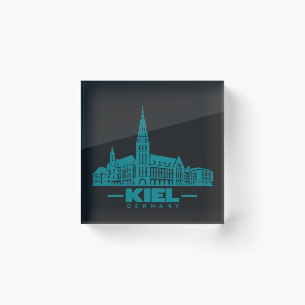 Item preview, Kiel Germany Line Art Coastline Poster designed and sold by CMYKStudio.
