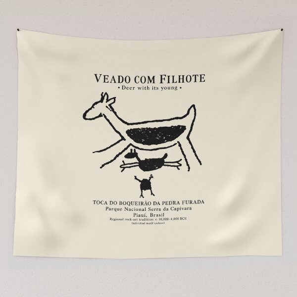 Item preview, VEADO COM FILHOTE -Deer with its young designed and sold by PreColumbianArt.