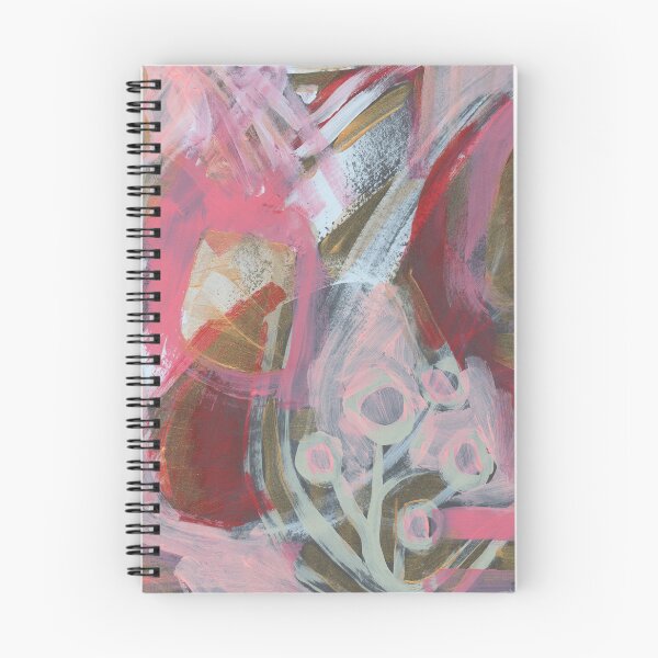 Item preview, Pink Coral Olive Green Playful Abstract Blossoms Painting   designed and sold by NathalieLeRiche.