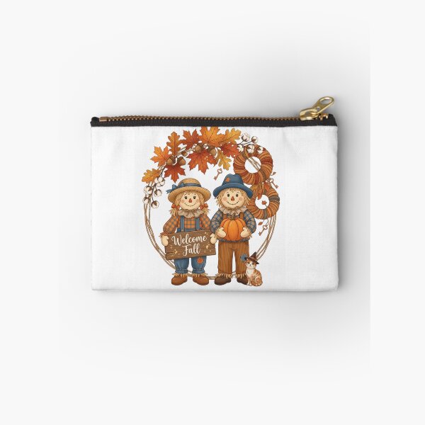 Item preview, Welcome Fall, Cute Scarecrow Clipart, Autumn Design, Thanksgiving , Fall Wreath T-shirt Design designed and sold by designwiss.
