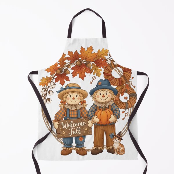 Aperçu de l'œuvre Welcome Fall, Cute Scarecrow Clipart, Autumn Design, Thanksgiving , Fall Wreath T-shirt Design créée et vendue par designwiss.
