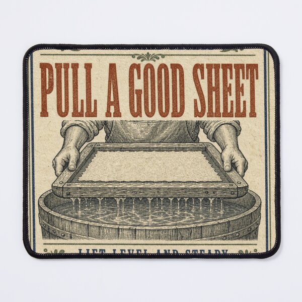 Item preview, Pull A Good Sheet Hand Papermaking Mould And Deckle Print designed and sold by BoosterShop.