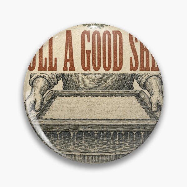 Item preview, Pull A Good Sheet Hand Papermaking Mould And Deckle Print designed and sold by BoosterShop.