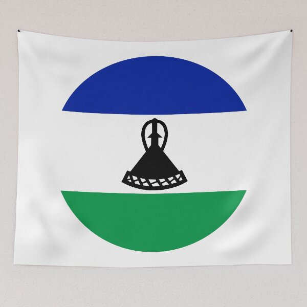 Item preview, Lesotho Circle Flag LS designed and sold by shitpostee.
