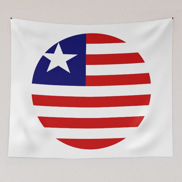 Artikelvorschau, Liberia Circle Flag LR entworfen und verkauft von shitpostee.