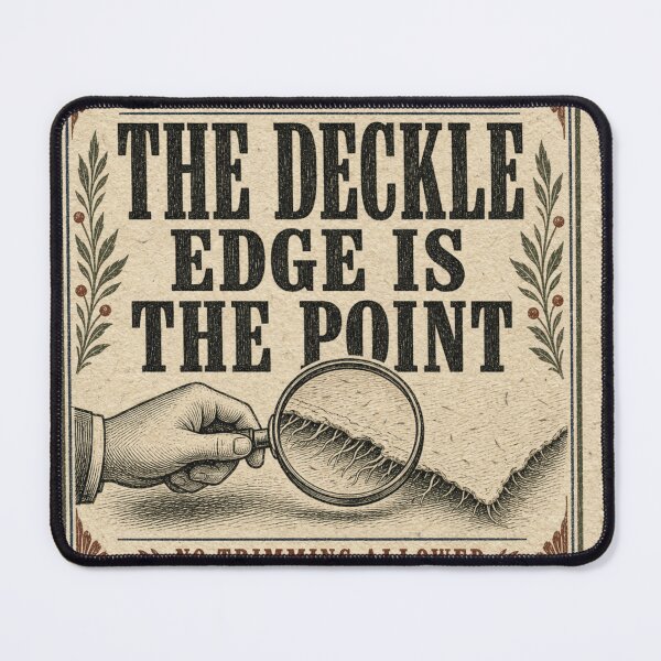 Item preview, The Deckle Edge Is The Point Handmade Paper Feathered Edge Print designed and sold by BoosterShop.