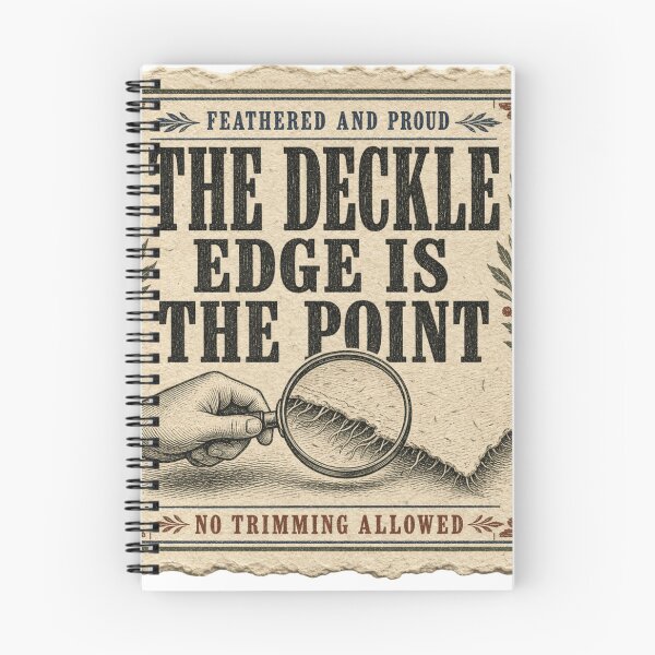 Aperçu de l'œuvre The Deckle Edge Is The Point Papier Fait Main Bord Frangé Loupe créée et vendue par BoosterShop.