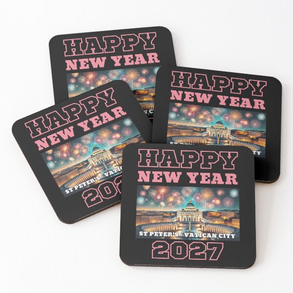 Item preview, Happy New Year 2027 - St Peter's - Pink Edition designed and sold by Manic Merch Designs.