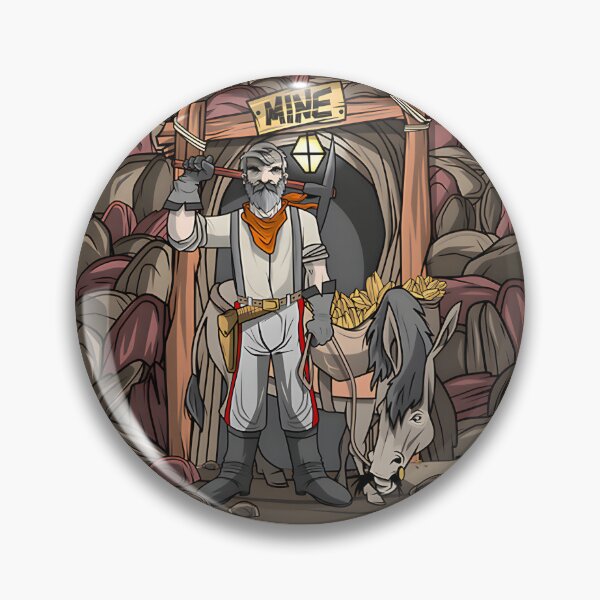 Item preview, Vintage Old Mine Prospector with Loyal Pack Donkey Illustration designed and sold by cvbbb.