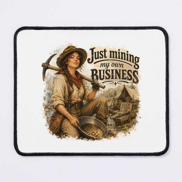 Item preview, Vintage Gold Woman Prospector Mining Humor Western Style Design designed and sold by cvbbb.