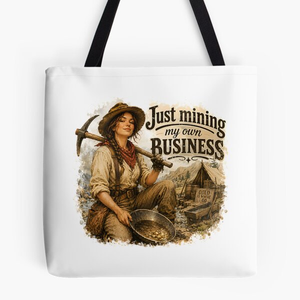 Item preview, Vintage Gold Woman Prospector Mining Humor Western Style Design designed and sold by cvbbb.