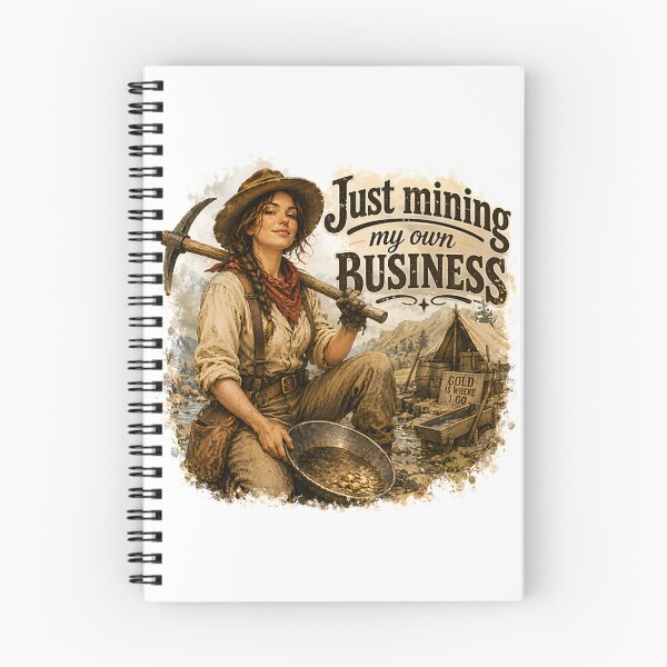 Item preview, Vintage Gold Woman Prospector Mining Humor Western Style Design designed and sold by cvbbb.