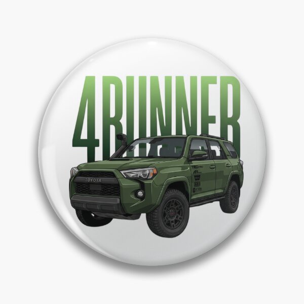 Item preview, Toyota 4Runner TRD Pro Off-Road 4x4 Army Green Overland SUV Art designed and sold by Motorline44.