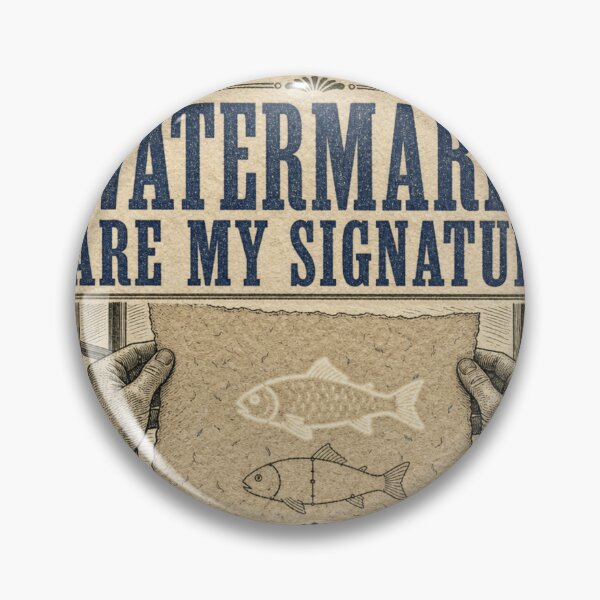 Item preview, Watermarks Are My Signature Watermark Paper Fish Print designed and sold by BoosterShop.