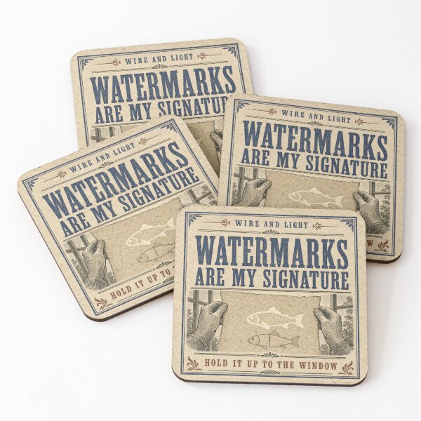 Item preview, Watermarks Are My Signature Watermark Paper Fish Print designed and sold by BoosterShop.