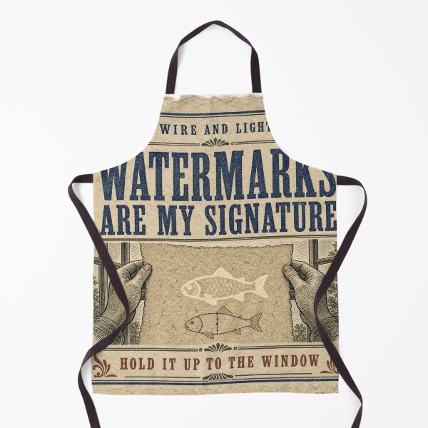 Item preview, Watermarks Are My Signature Papel Filigrana Pez Grabado designed and sold by BoosterShop.