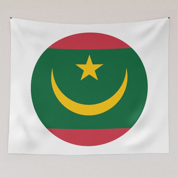 Item preview, Mauritania Circle Flag MR designed and sold by shitpostee.
