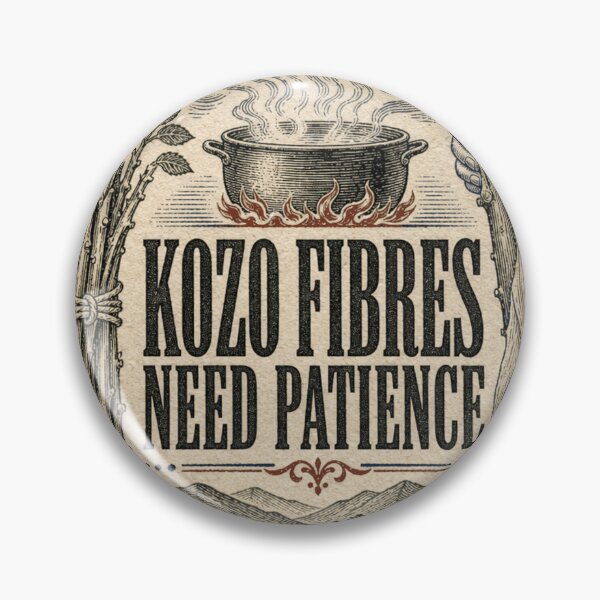 Item preview, Kozo Fibres Need Patience Mulberry Bark Paper Kozo Print designed and sold by BoosterShop.