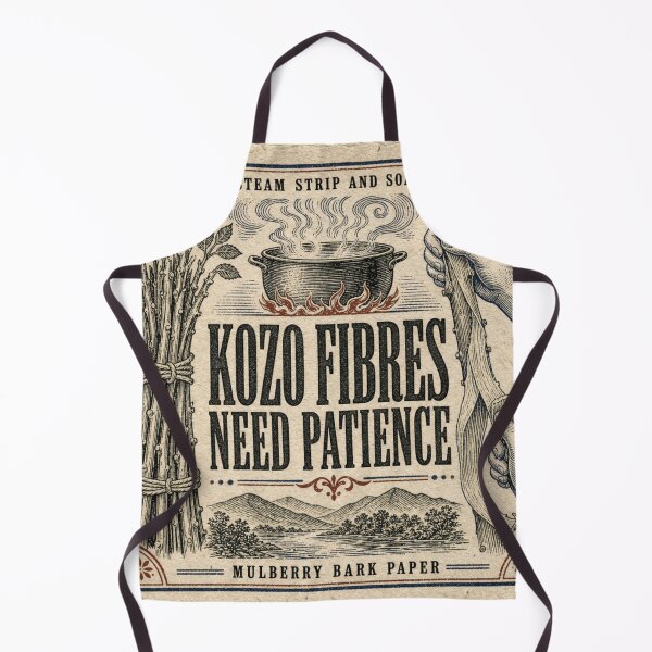 Item preview, Kozo Fibres Need Patience Mulberry Bark Paper Kozo Print designed and sold by BoosterShop.