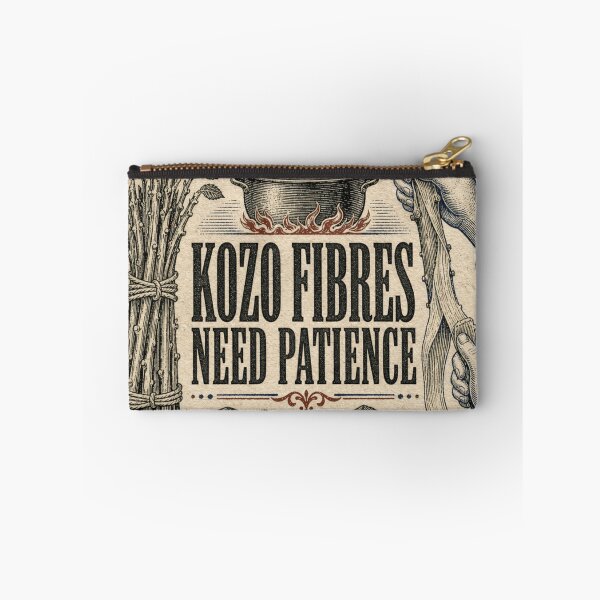 Item preview, Kozo Fibres Need Patience Mulberry Bark Paper Kozo Print designed and sold by BoosterShop.