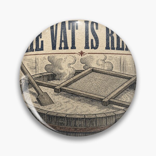 Item preview, The Vat Is Ready Pulp Vat Papermaking Studio Vintage Print designed and sold by BoosterShop.