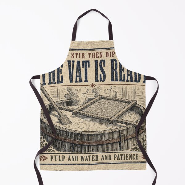 Item preview, The Vat Is Ready Pulp Vat Papermaking Studio Vintage Print designed and sold by BoosterShop.