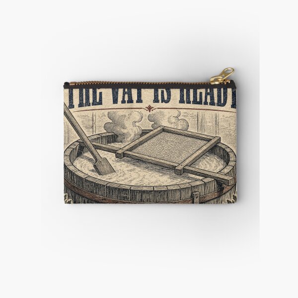 Item preview, The Vat Is Ready Pulp Vat Papermaking Studio Vintage Print designed and sold by BoosterShop.