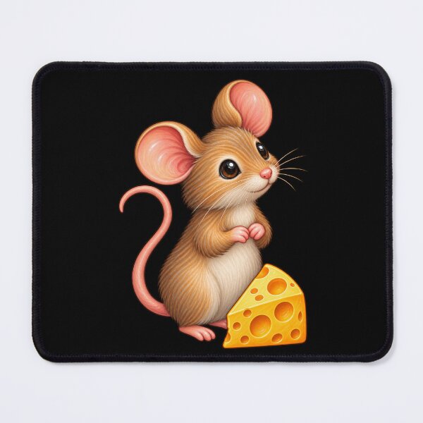 Item preview, Cute Tiny Mouse with Cheese  designed and sold by Haleema Rauf.
