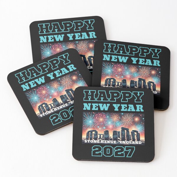 Item preview, Happy New Year 2027 - Stonehenge - Blue Edition designed and sold by Manic Merch Designs.