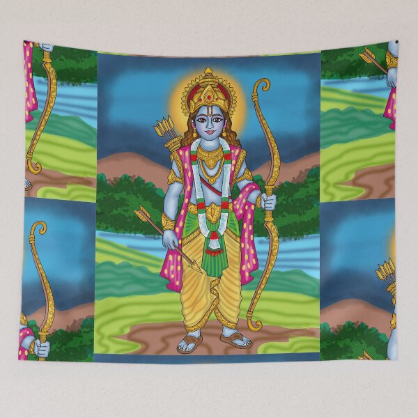 Item preview, Lord Rama Digital Drawing | Hindu God Indian Mythology Artwork designed and sold by Harshit_Digital_Arts.
