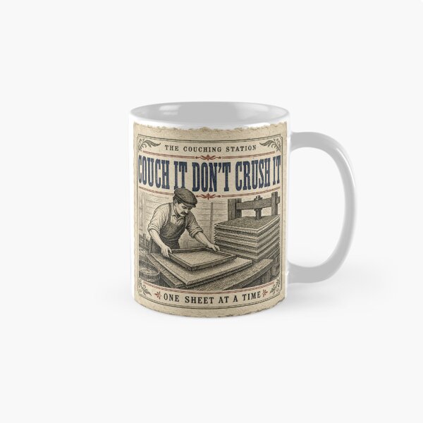 Item preview, Couch It Don't Crush It Papermaking Couching Station Print designed and sold by BoosterShop.