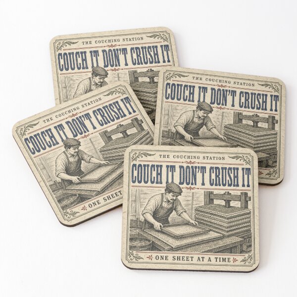Item preview, Couch It Don't Crush It Papel Artesanal Posar la Hoja Grabado designed and sold by BoosterShop.