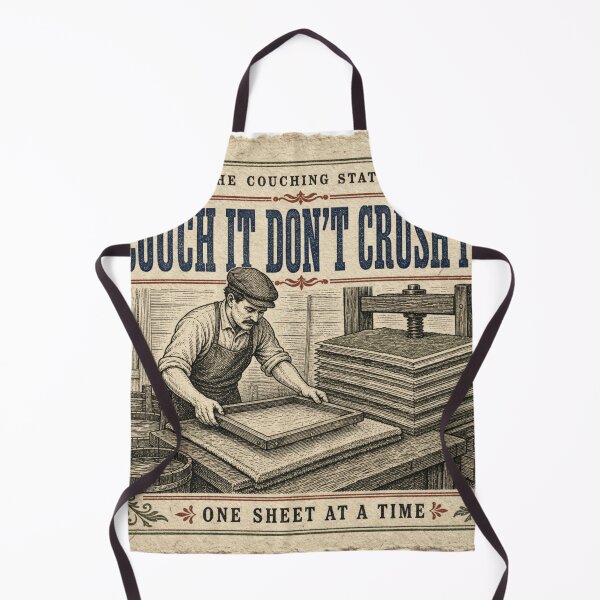 Item preview, Couch It Don't Crush It Papermaking Couching Station Print designed and sold by BoosterShop.