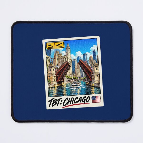 Item preview, TBT Chicago DuSable Bridge Chicago River Vintage Travel Postcard designed and sold by ByJeffro.