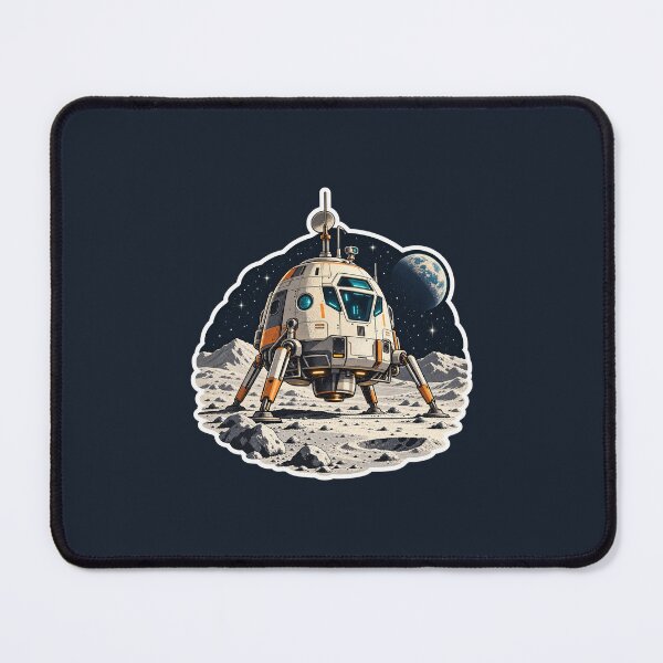 Item preview, Exploración lunar con módulo de aterrizaje retro designed and sold by novadawy.