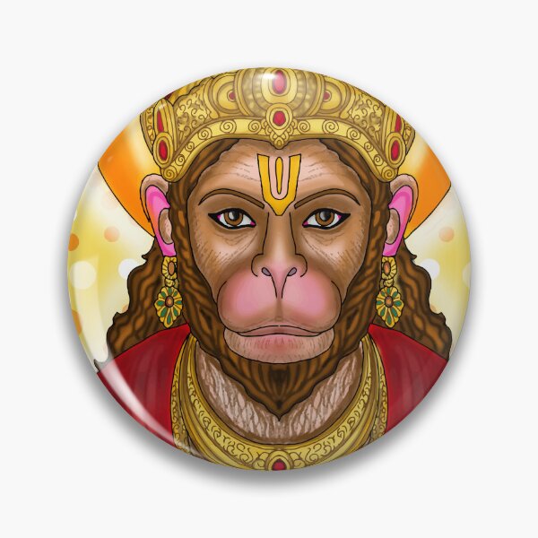 Item preview, Hanuman Digital Drawing | Hindu Deity Spiritual Artwork designed and sold by Harshit_Digital_Arts.
