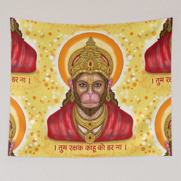 Item preview, Hanuman Digital Drawing | Hindu Deity Spiritual Artwork designed and sold by Harshit_Digital_Arts.