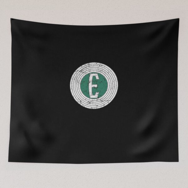 Item preview, Vintage Distressed Letter E Green Circle Emblem designed and sold by EleonoreTrant9.