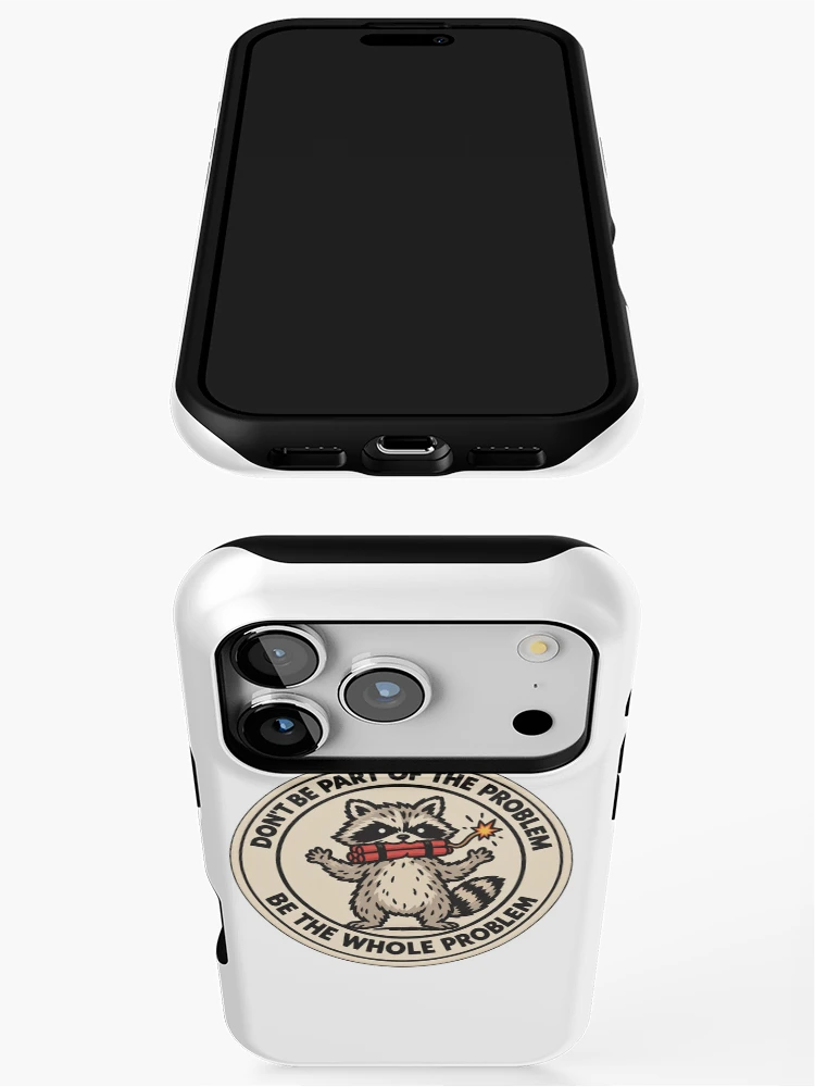 Thumbnail 3 of 4, iPhone Case, Angry Raccoon designed and sold by LuloCreative.