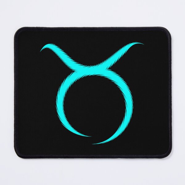 Item preview, Cyan Taurus Bull Horns Zodiac Design designed and sold by pattern-archive.