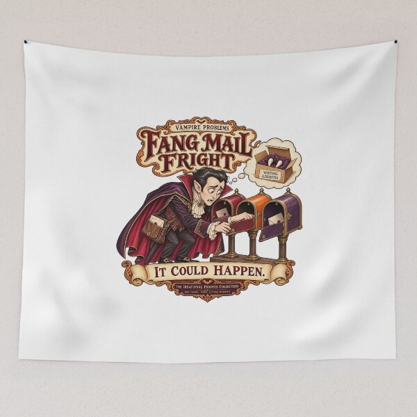 Item preview, THE IRRATIONAL FRIGHTS COLLECTION - VAMPIRE PROBLEMS - FANG MAIL FRIGHT designed and sold by WheelieGdArt.
